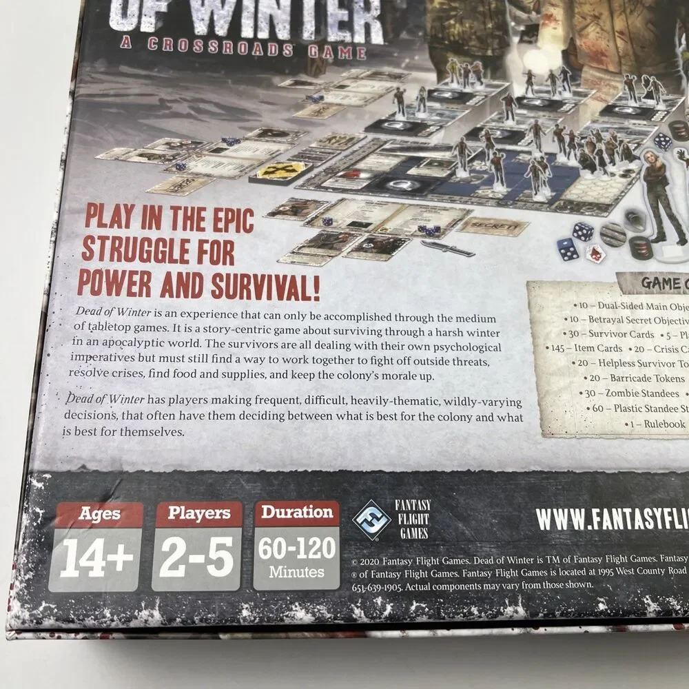 Dead of Winter Game Board for Age 14+ Complete-Great Condition!